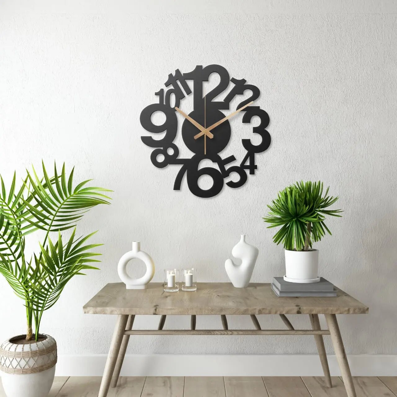 Stylish Analog Wall Clock wall clock Decoration Waly 